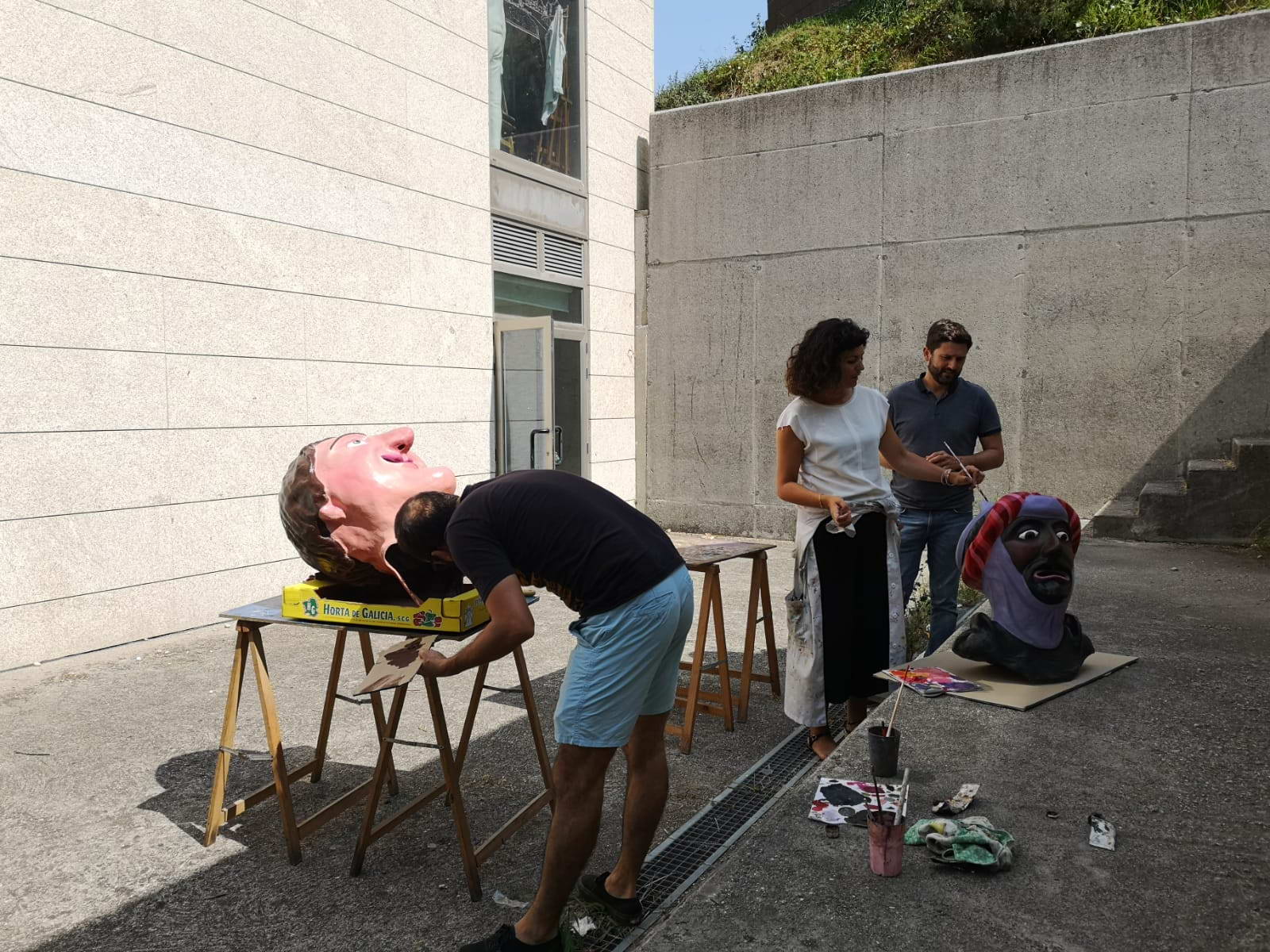 Sanxenxo recupera os cabezudos nas súas festas 