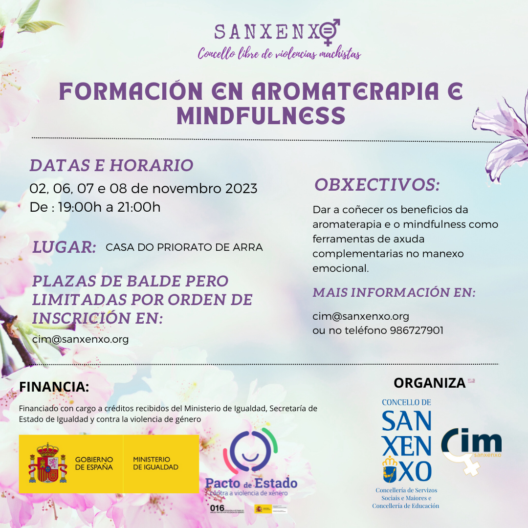 O PRIORATO DE ARRA ACOLLERÁ UN TALLER DE AROMATERAPIA E MINDFULNESS GRATUÍTO CON INSCRICIÓN PREVIA