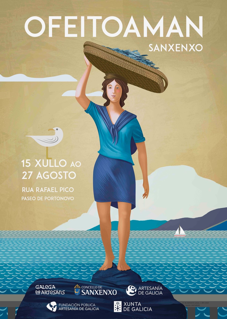 A FEIRA DE ARTESANÍA “O FEITO A MAN” VOLVE UN VERÁN MÁIS AO PASEO DE BALTAR EN PORTONOVO
