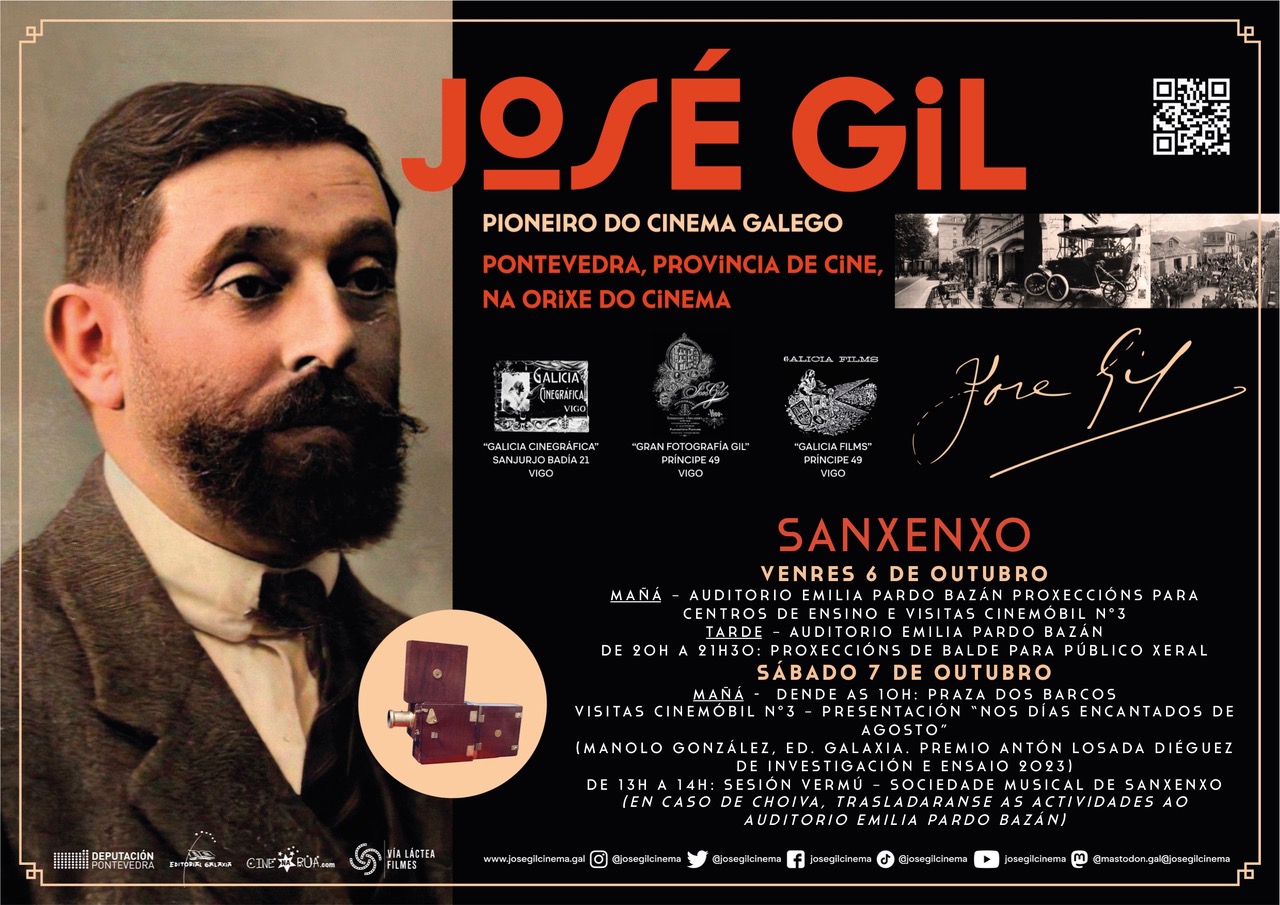 O CINEMÓBIL Nº3 CHEGA A SANXENXO CUNHA EXPOSICIÓN SOBRE A FIGURA E OBRA DE JOSÉ GIL   