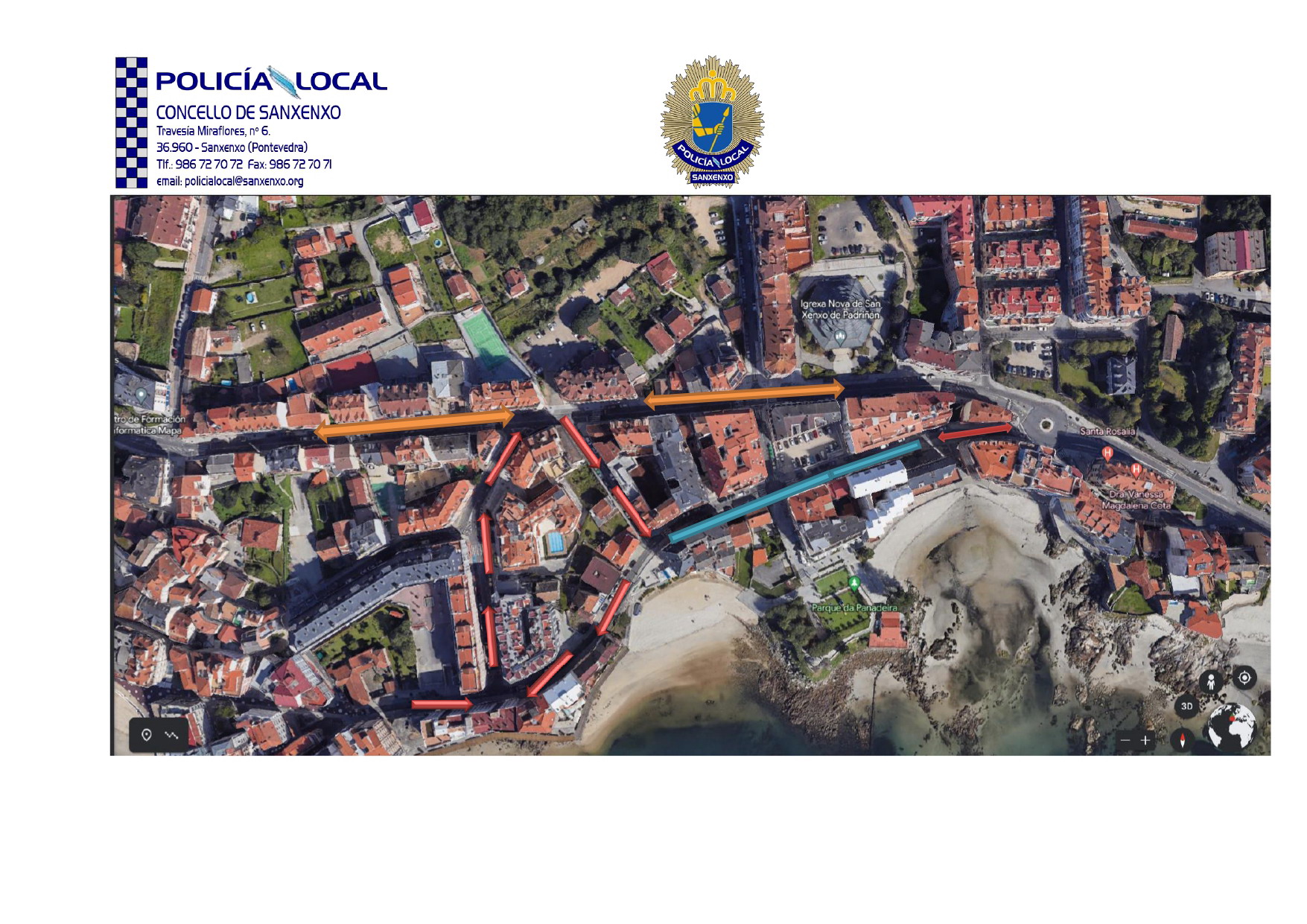 O INICIO DA OBRA DA PRIMEIRA FASE DO MERCADO DE SANXENXO OBRIGA A REORGANIZAR O TRÁFICO NA CONTORNA