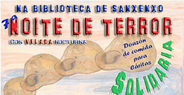 Noite de terror solidaria en la biblioteca de Sanxenxo