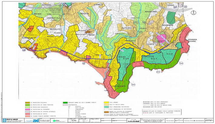 La mejora de la PO-308, entre A Granxa y Sanxenxo, contempla la expropiación de 88 m2 de 6 propietarios