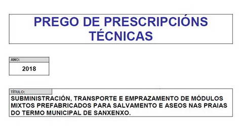 Sanxenxo envía a la Diputación el primer proyecto del Plan Concellos 2018/2019