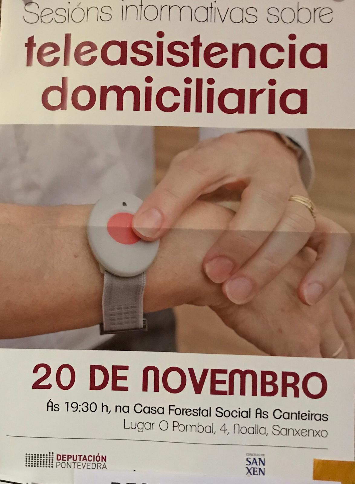 Sesión informativa sobre teleasistencia domiciliaria hoxe na Casa Forestal Social As Canteiras