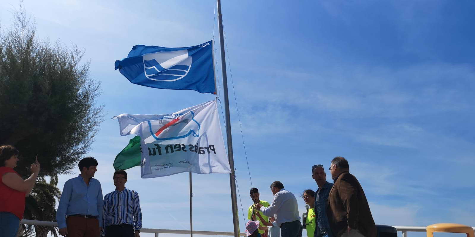 Izado de Bandeira Azul 2019 na Praia de Panadeira