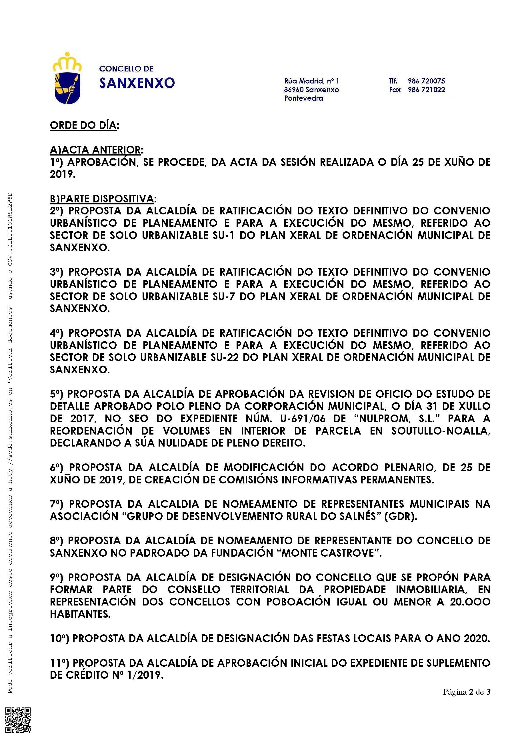 CONVOCATORIA PLENO ORDINARIO 29 DE XULLO Página 2