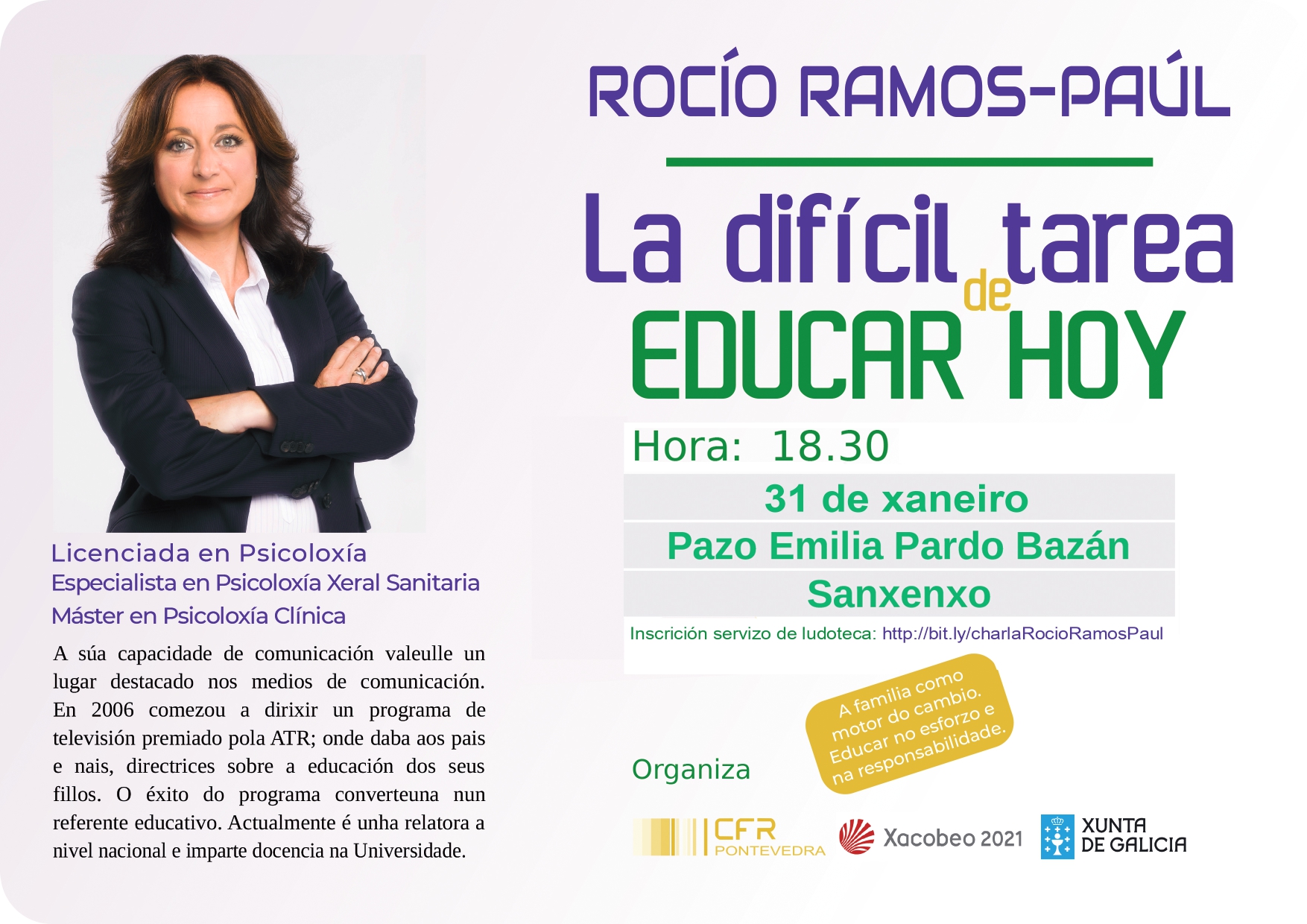 CHARLA DE ROCÍO RAMOS-PAÚL EN EL PAZO EMILIA PARDO BAZÁN.