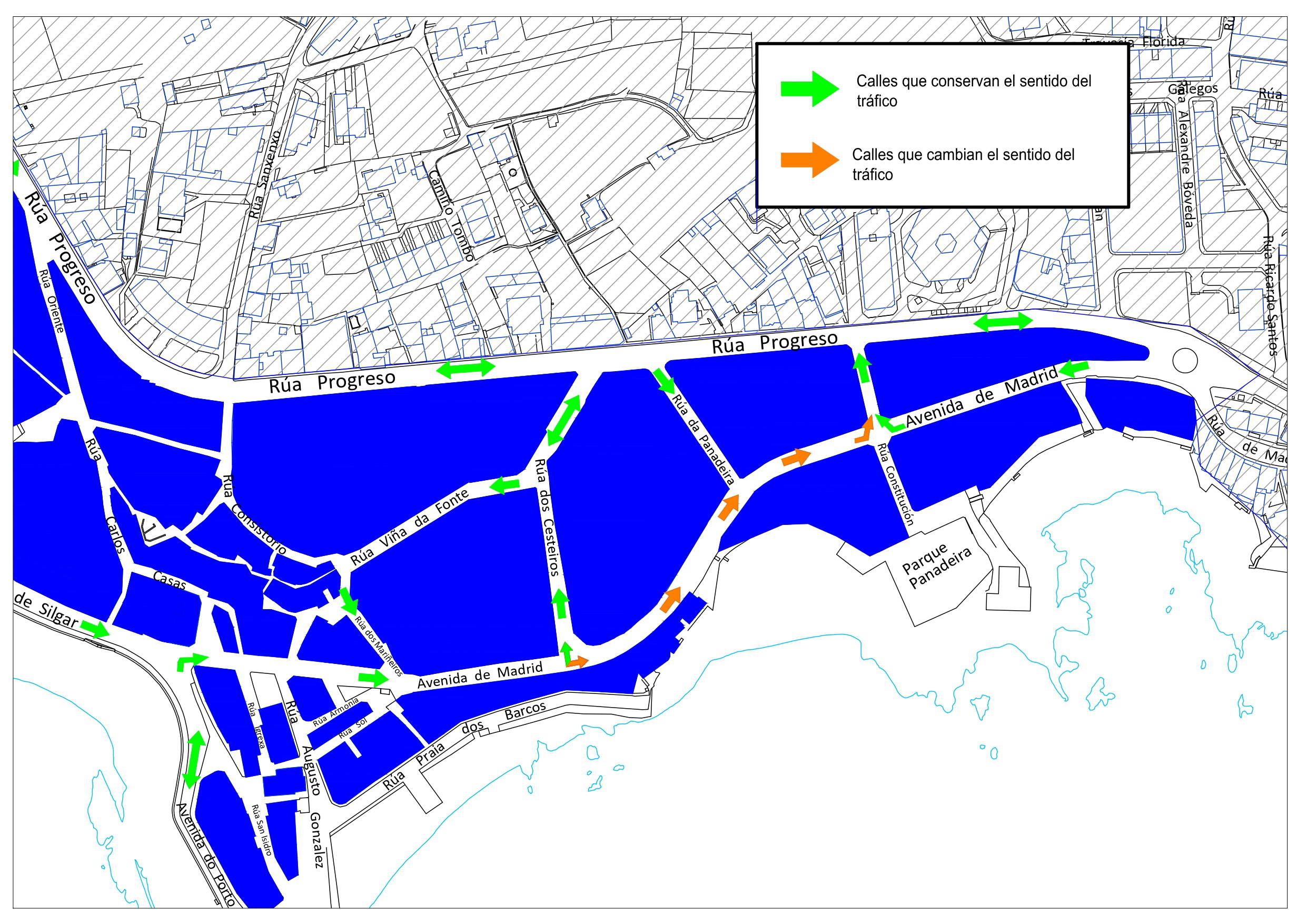 LA AVENIDA MADRID PROLONGARÁ SU DIRECCIÓN SENTIDO PONTEVEDRA HASTA LA RUA CONSTITUCIÓN