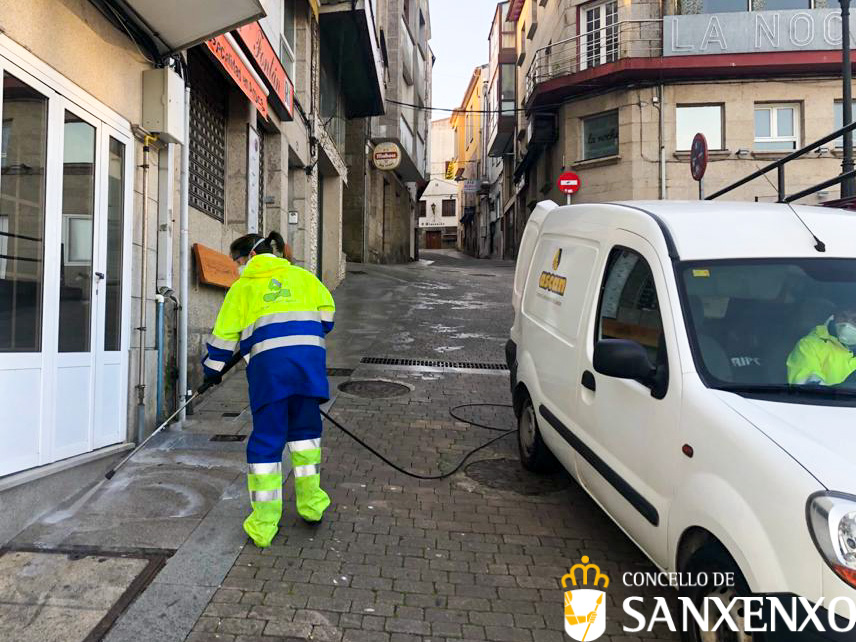 O CONCELLO CONTINÚA CO PLAN DE LIMPEZA E DESINFECCIÓN EN TODO O MUNICIPIO COMO MEDIDA DE PROTECCIÓN FRONTE AO COVID 19