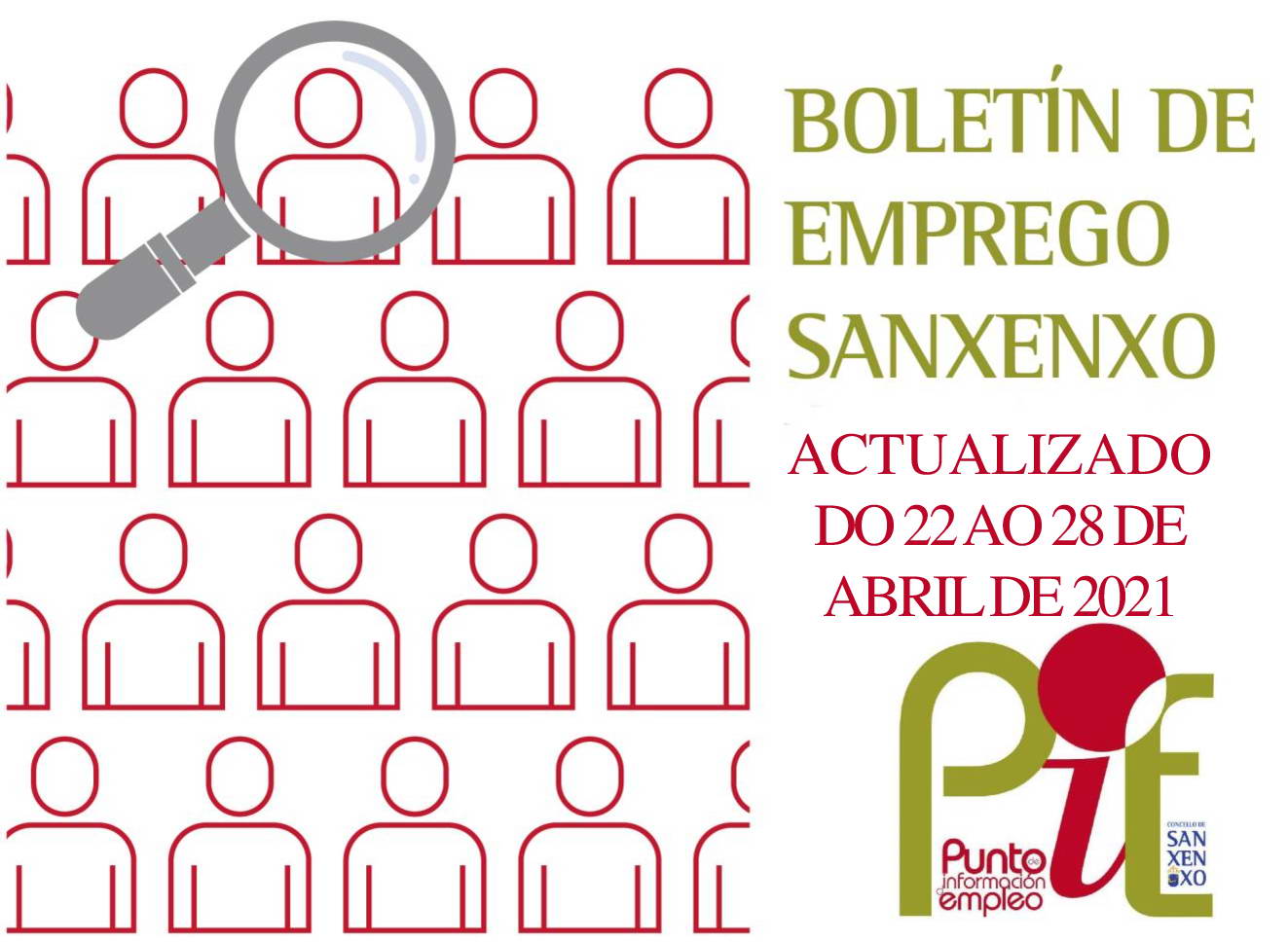 BOLETIN EMPLEO SANXENXO DO 22 AO 28 DE ABRIL DE 2021