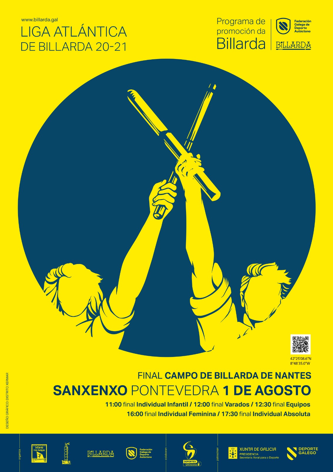 NANTES ACOGE ESTE DOMINGO LA FINAL DE LA LIGA ATLÁNTICA DE BILLARDA CON REPRESENTANTES DE TODA GALICIA