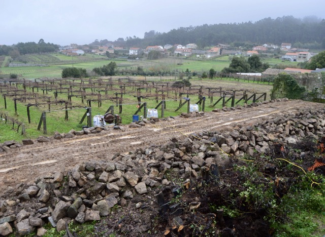 A RECONSTRUCIÓN DO MURO PERIMETRAL DO PAZO DE QUINTÁNS CONCLUIRÁ NA PRIMEIRA QUINCENA DE XANEIRO