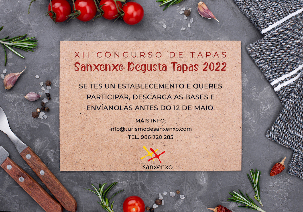 TURISMO ABRE EL PLAZO DE INSCRIPCIÓN DE LA XII EDICIÓN “SANXENXO, DEGUSTA TAPAS” PARA LA HOSTELERÍA LOCAL