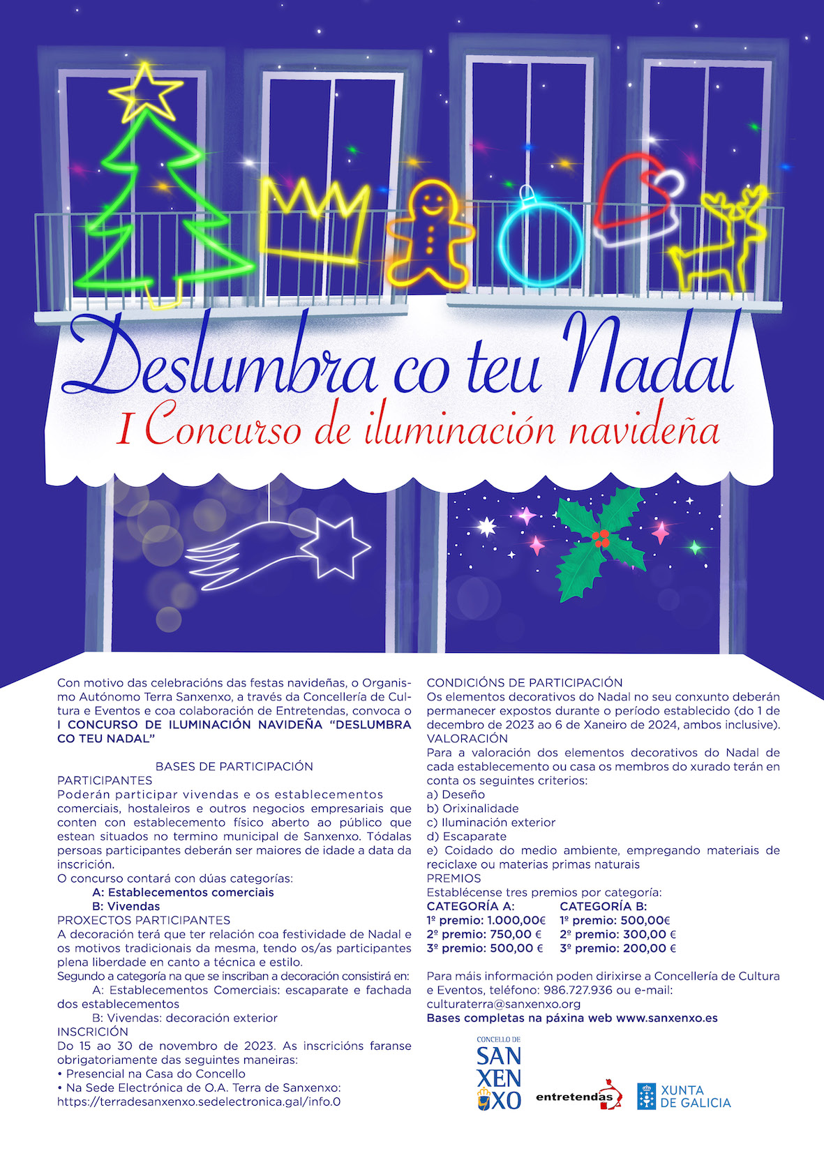 O CONCELLO CONVOCA O PRIMEIRO CONCURSO DE ILUMINACIÓN DO NADAL 