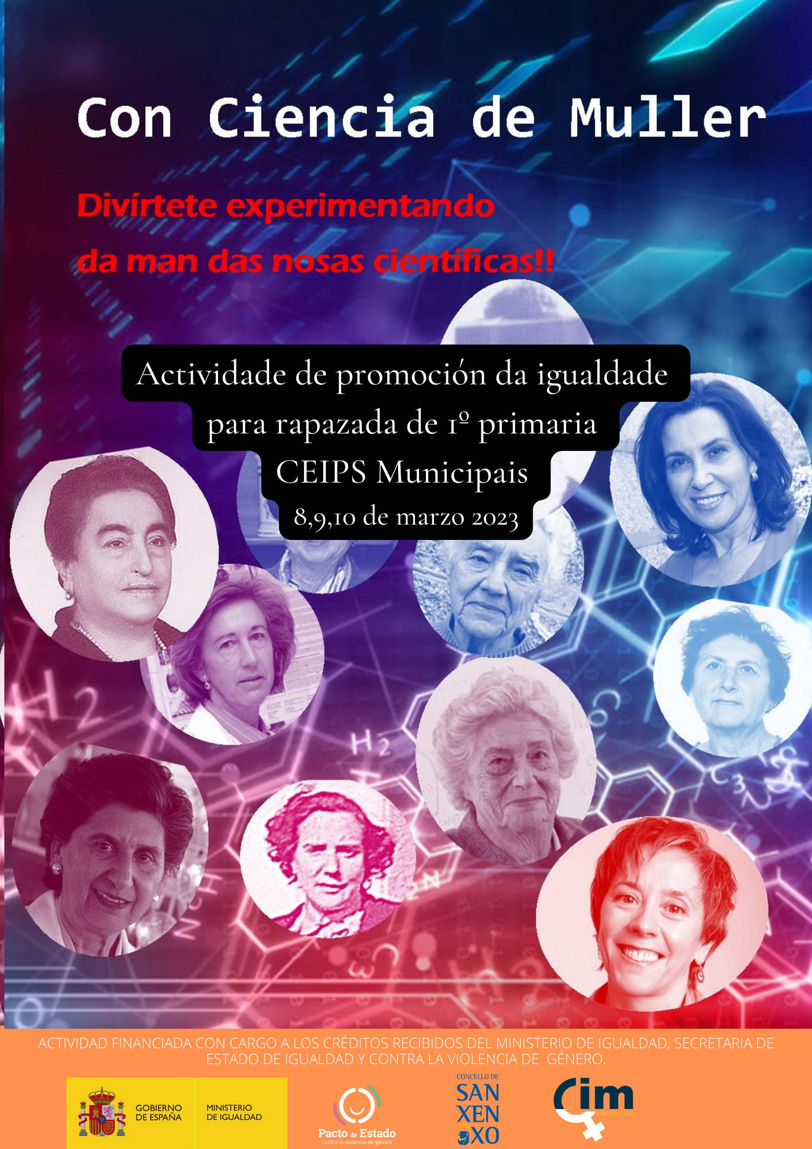 EL CIM LLEVARÁ A LOS COLEGIOS DE SANXENXO LOS TALLERES MUJERES CON CIENCIA CON MOTIVO DEL 8-M