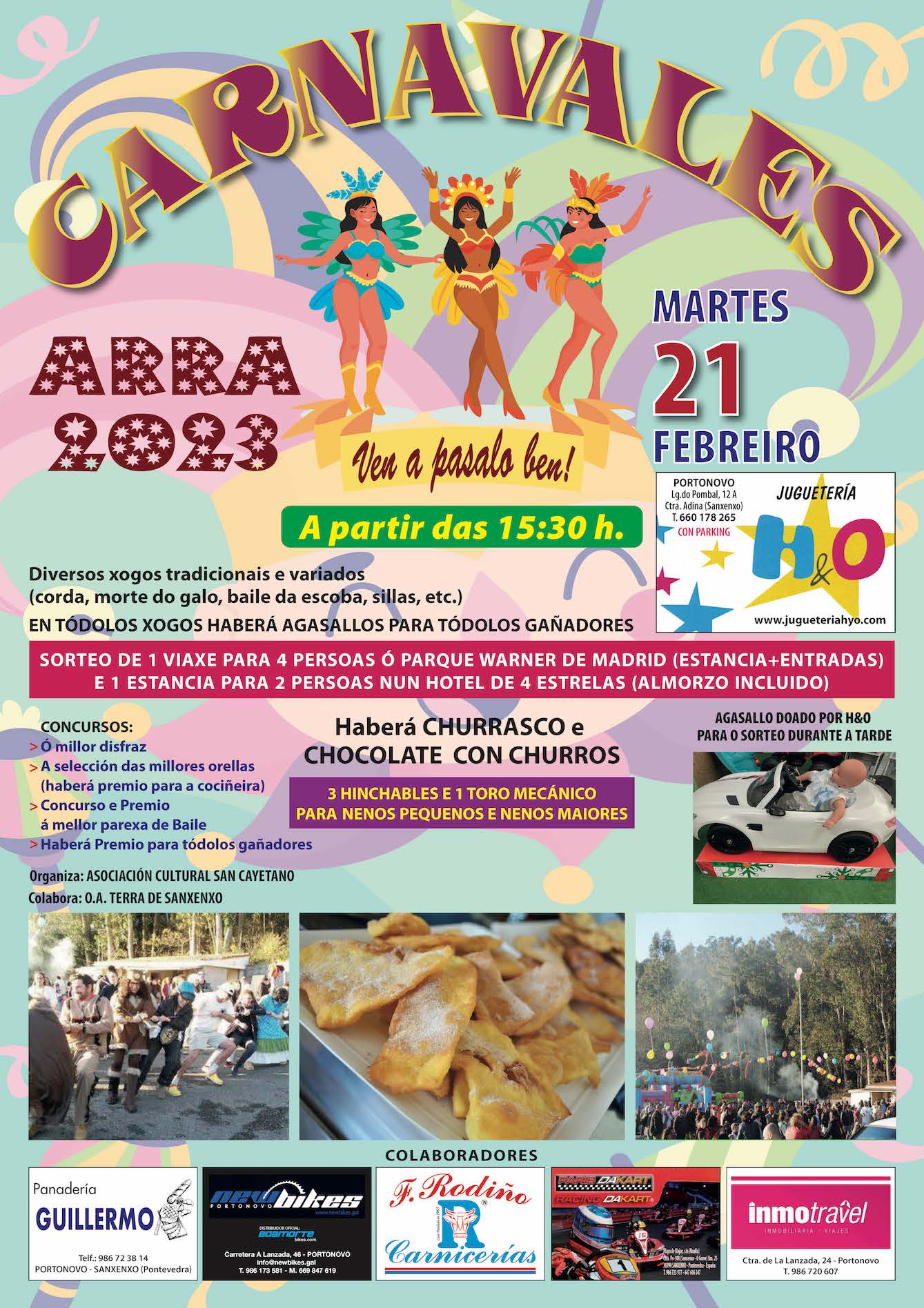 ARRA RECUPERA O SEU ENTROIDO CON CONCURSOS, SORTEOS CHOCOLATE CON CHURROS E CHURRASCO