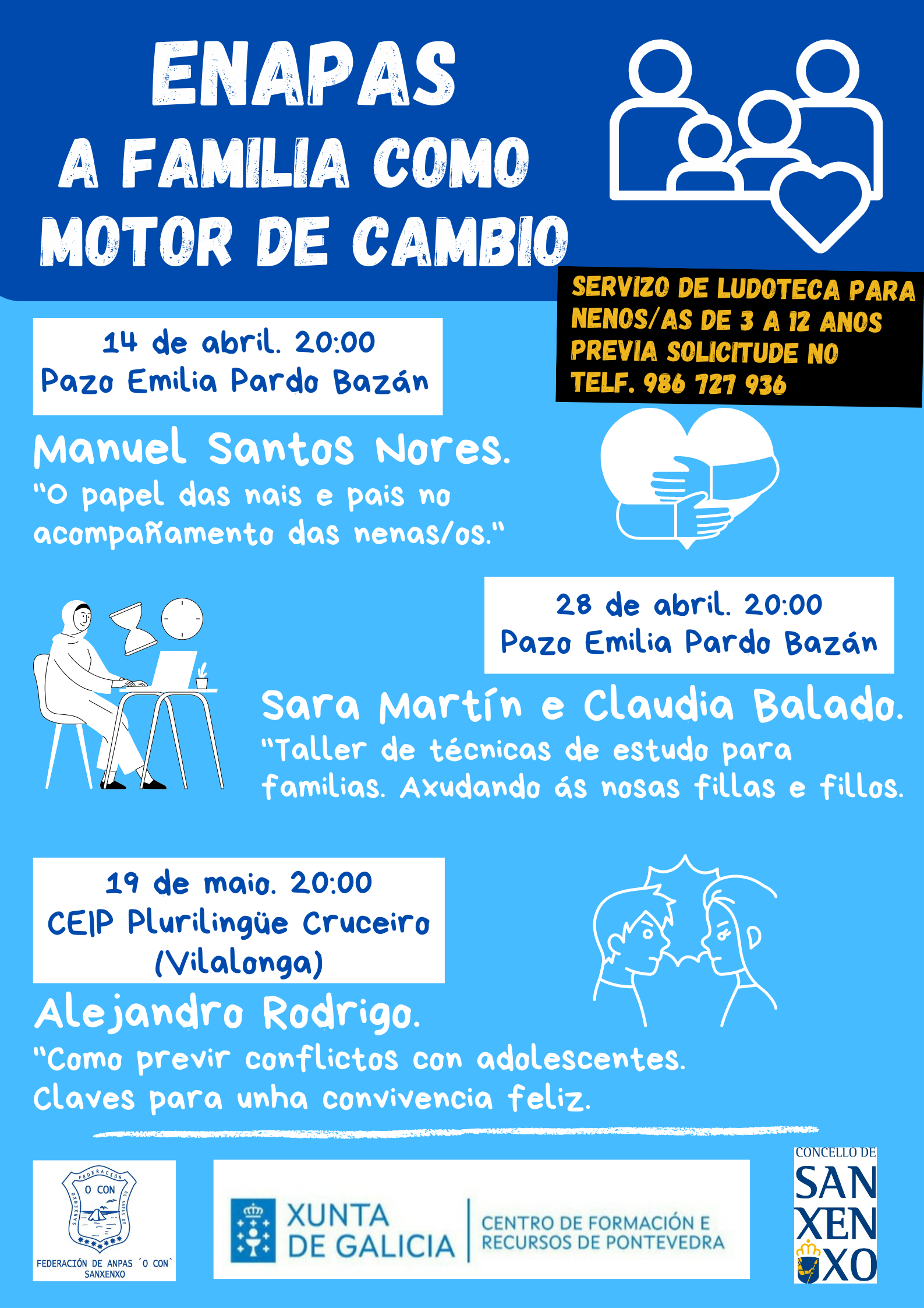 SANXENXO APOSTA UN ANO MÁIS POLA FORMACIÓN PARA COLABORAR NA EDUCACIÓN DAS FAMILIAS