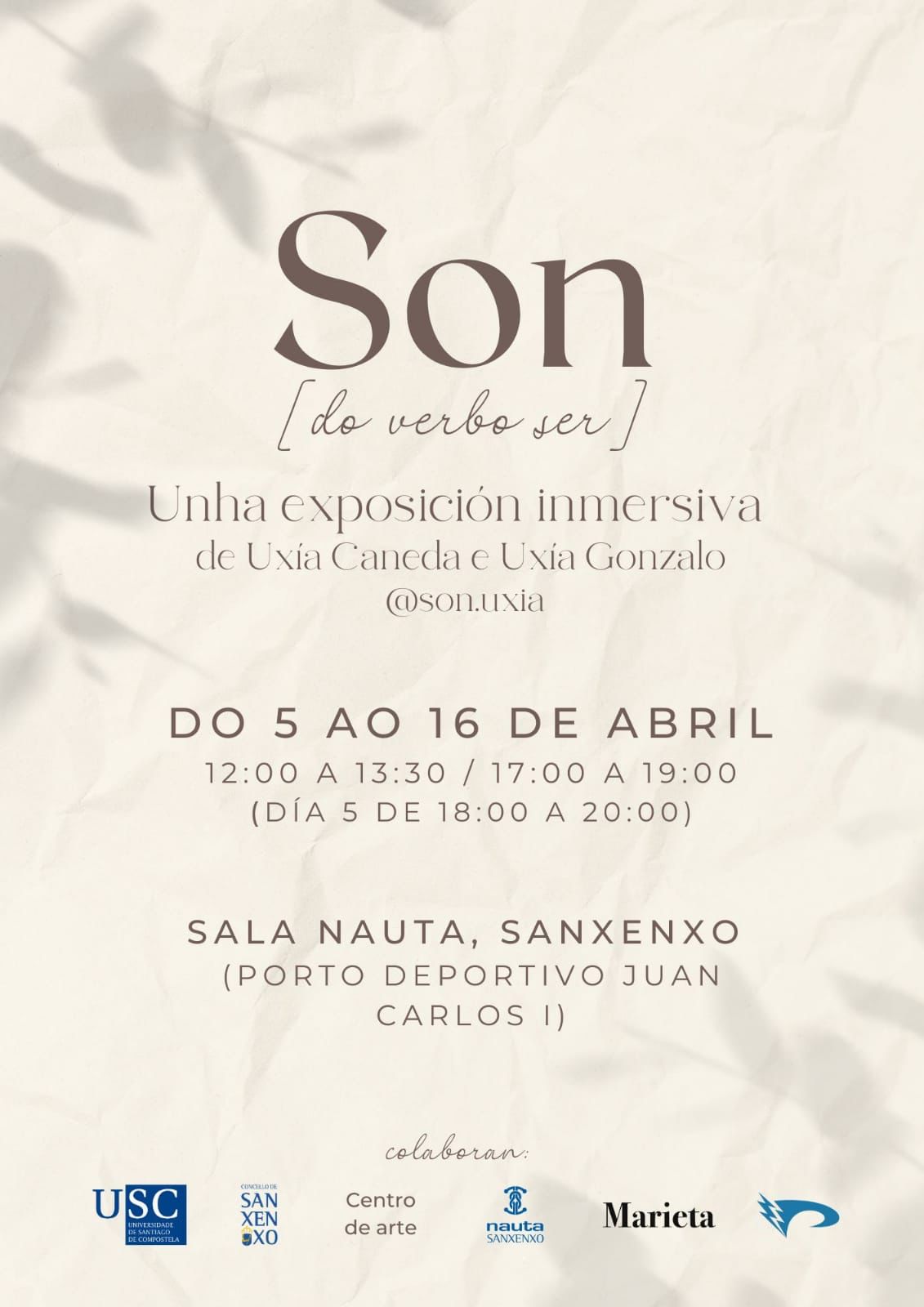 A SALA NAUTA ACOLLERÁ A EXPOSICIÓN “SON (DO VERBO SER)” 