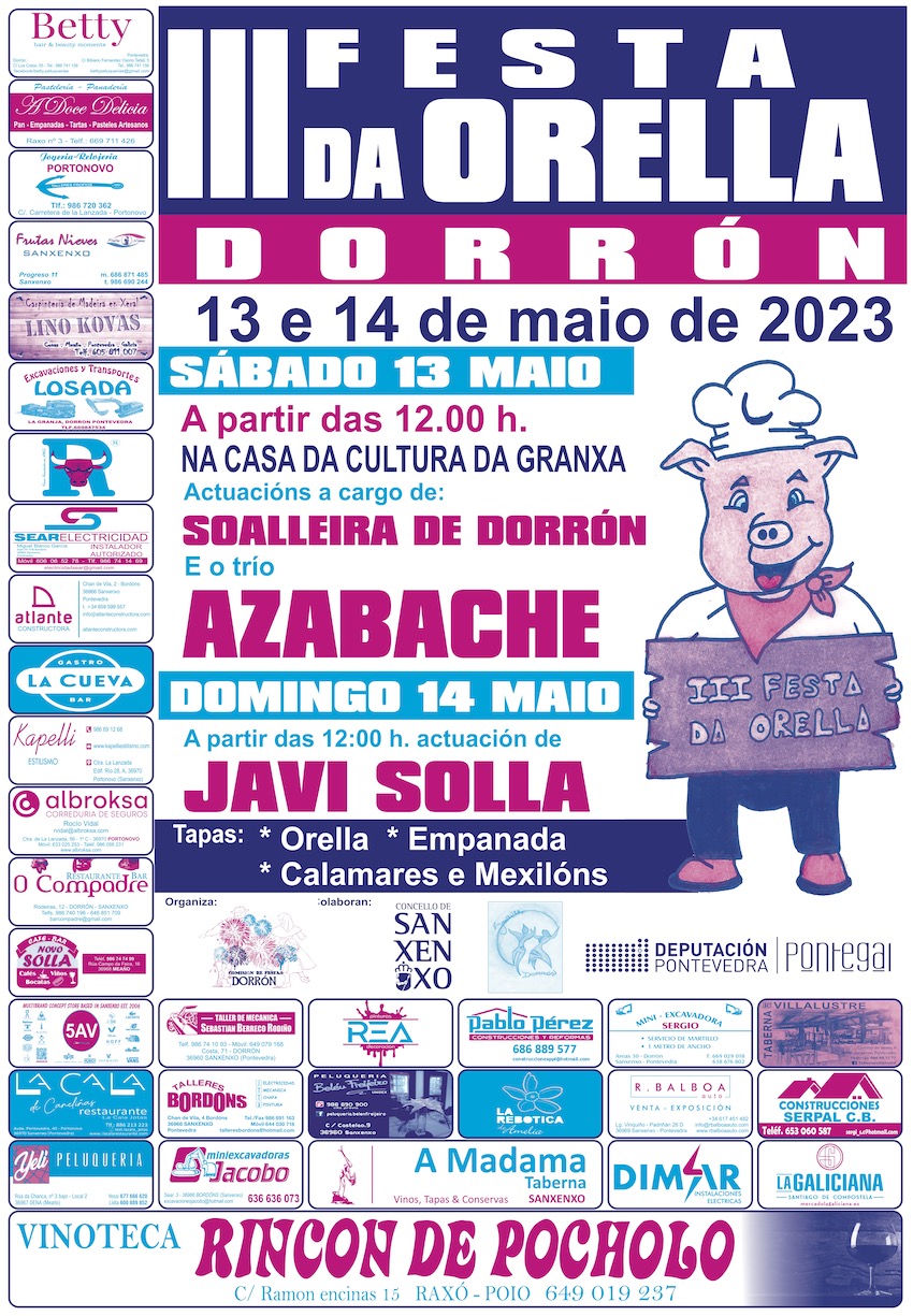 DORRÓN RENDE TRIBUTO Á ORELLA CON CACHELOS ESTA FIN DE SEMANA NA III FESTA DA ORELLA