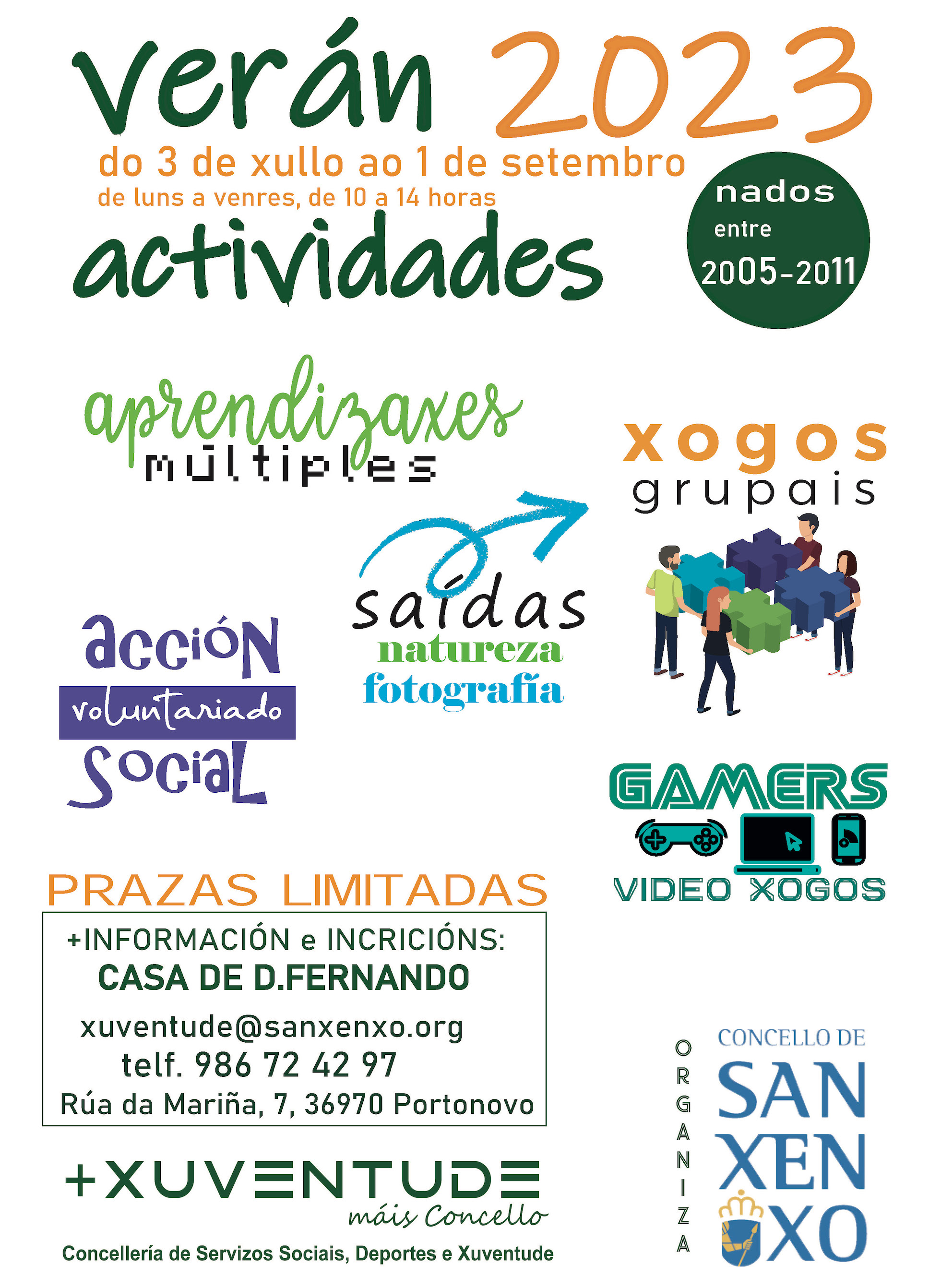 VERÁN 2023 ACTIVIDADES +XUVENTUDE