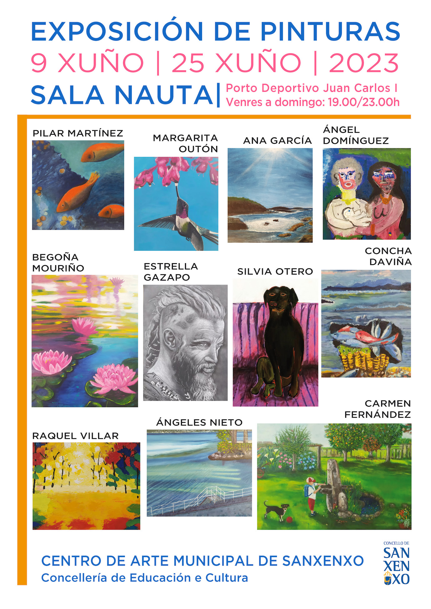 UN TOTAL DE 12 ALUMNOS DO CENTRO DE ARTE EXPOÑEN AS SÚAS OBRAS NA SALA NAUTA