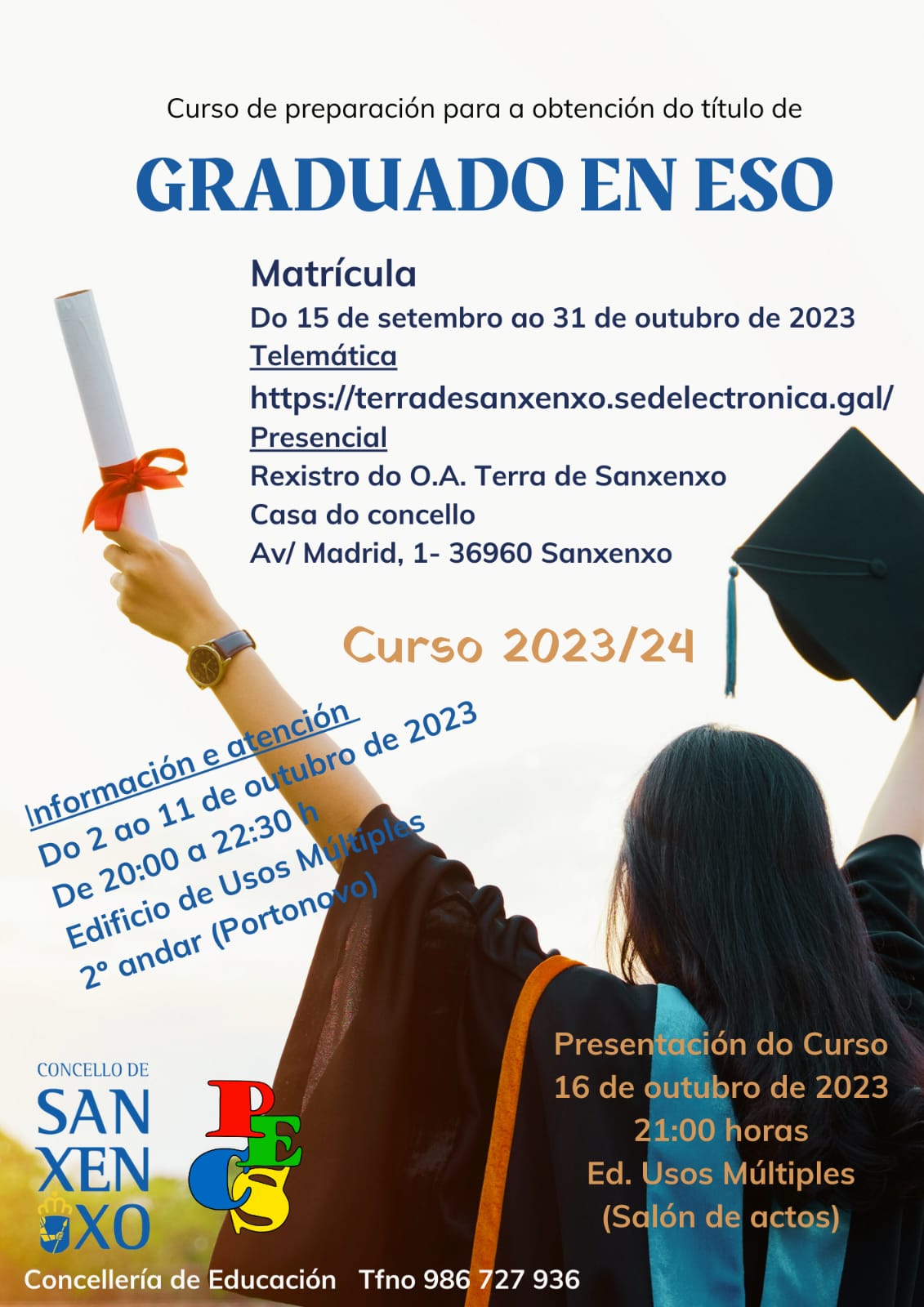 CURSO DE PREPARACIÓN PARA A OBTENCIÓN DO TÍTULO DE GRADUADO EN EDUCACIÓN SECUNDARIA OBRIGATORIA 2023