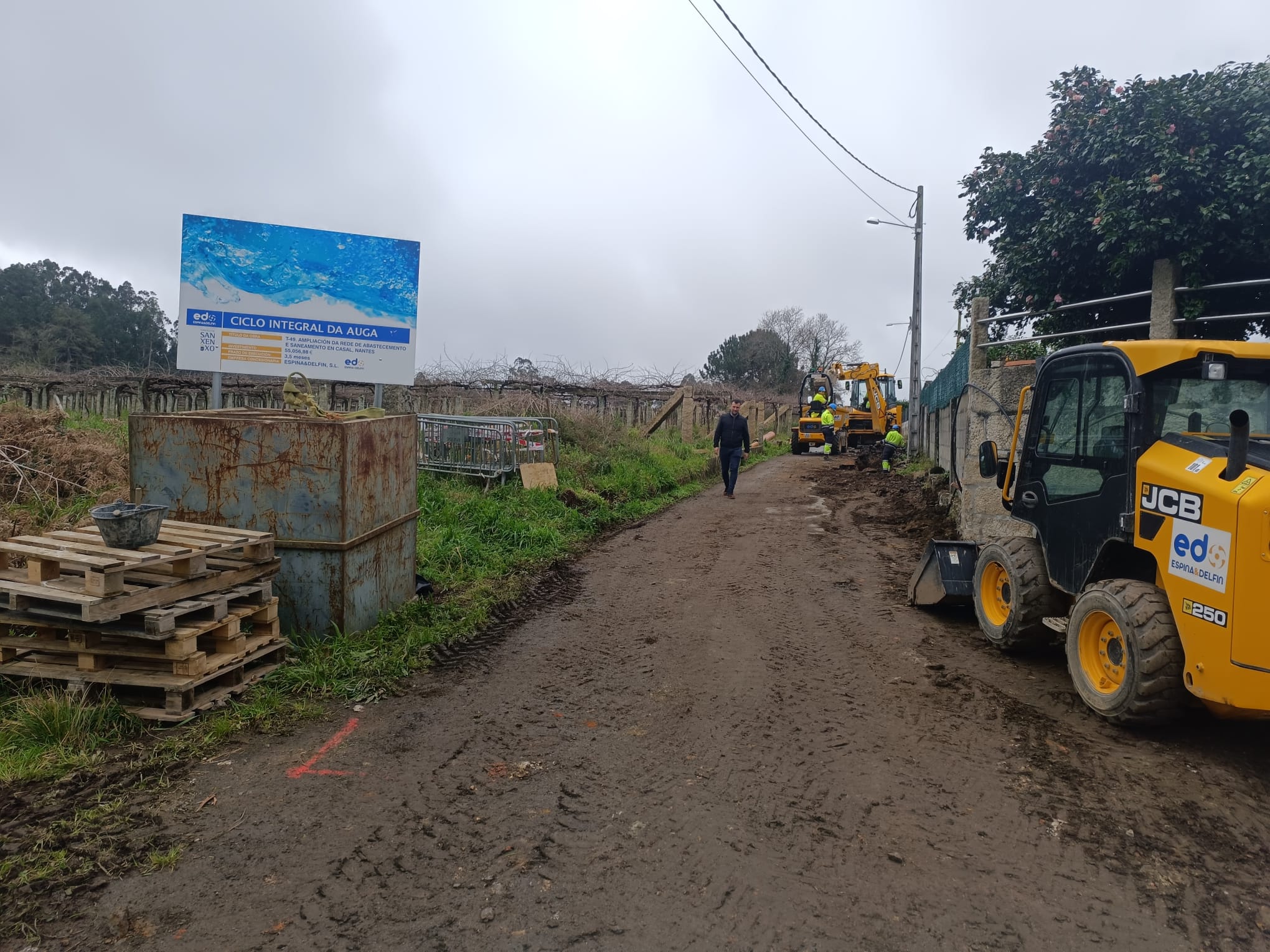 ESPINA & DELFÍN AVANZA COAS PRIMEIRAS OITO OBRAS DE ABASTECEMENTO E SANEAMENTO PREVISTAS NO MUNICIPIO