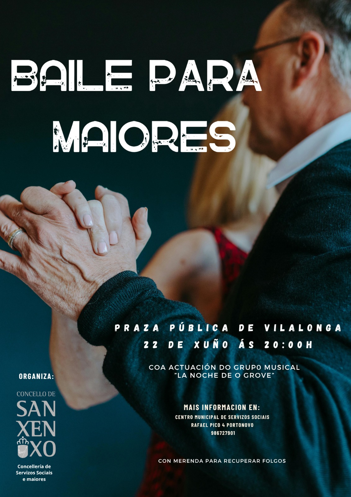 EL CONCELLO ORGANIZA ESTE DOMINGO UN NUEVO BAILE DE MAYORES EN LA PRAZA PÚBLICA DE VILALONGA