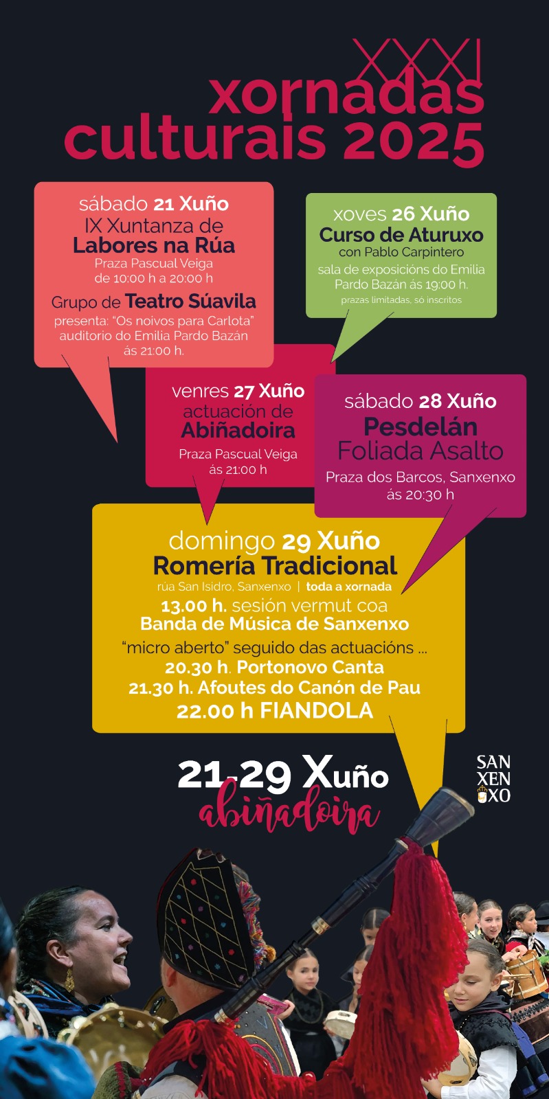 LA ASOCIACIÓN ABIÑADOIRA ARRANCA ESTE SÁBADO CON LABORES NA RÚA LAS 31 JORNADAS CULTURALES