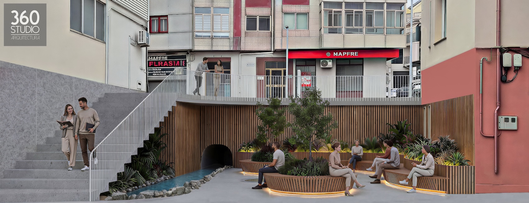 EL CONCELLO RECUPERARÁ COMO ZONA DE ESPARCIMIENTO EL TRAMO URBANO DEL REGATO DE LAVAPANOS