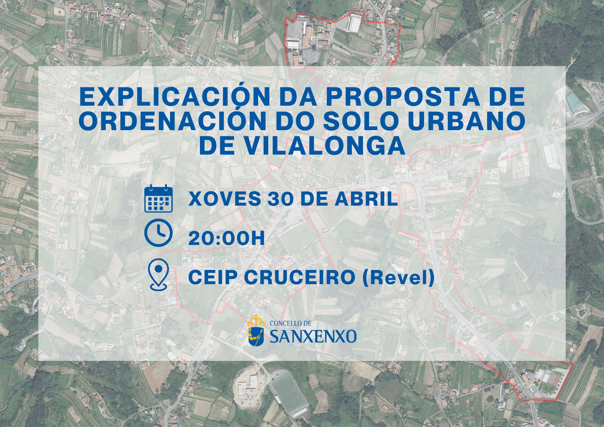 EL CONCELLO CONVOCA A LOS VECINOS DE VILALONGA PARA PRESENTAR UNA PROPUESTA DE ORDENACIÓN DEL NÚCLEO URBANO