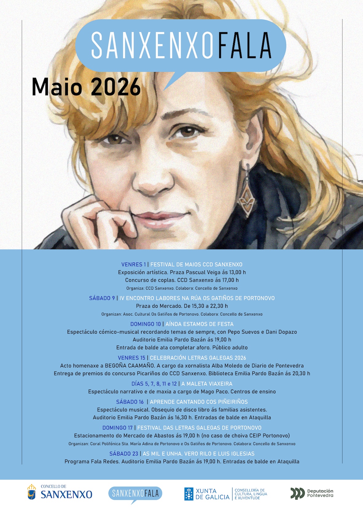 “SANXENXO FALA” LLENA DE PROGRAMACIÓN CULTURAL EL MUNICIPIO DURANTE EL MES DE MAYO