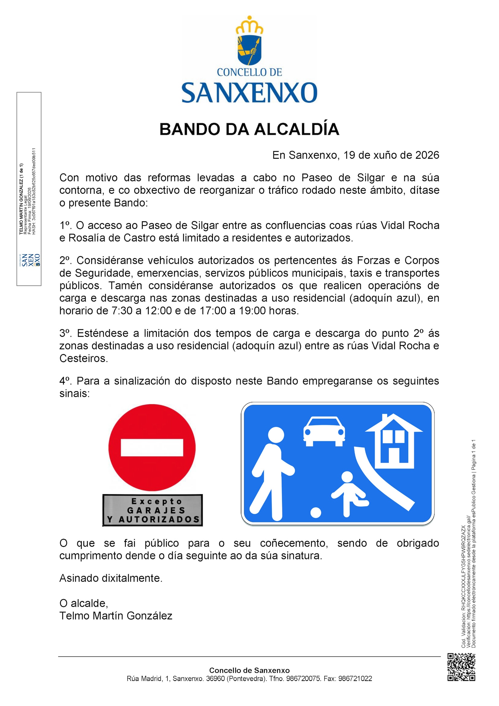 BANDO CIRCULACIÓN SILGAR