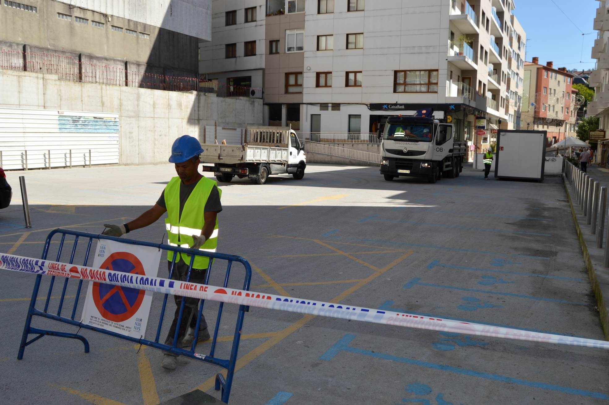 LAS OBRAS DEL NUEVO MERCADO ARRANCAN CON LOS PRIMEROS TRABAJOS DE REPLANTEO Y ACOPIO DE MATERIALES